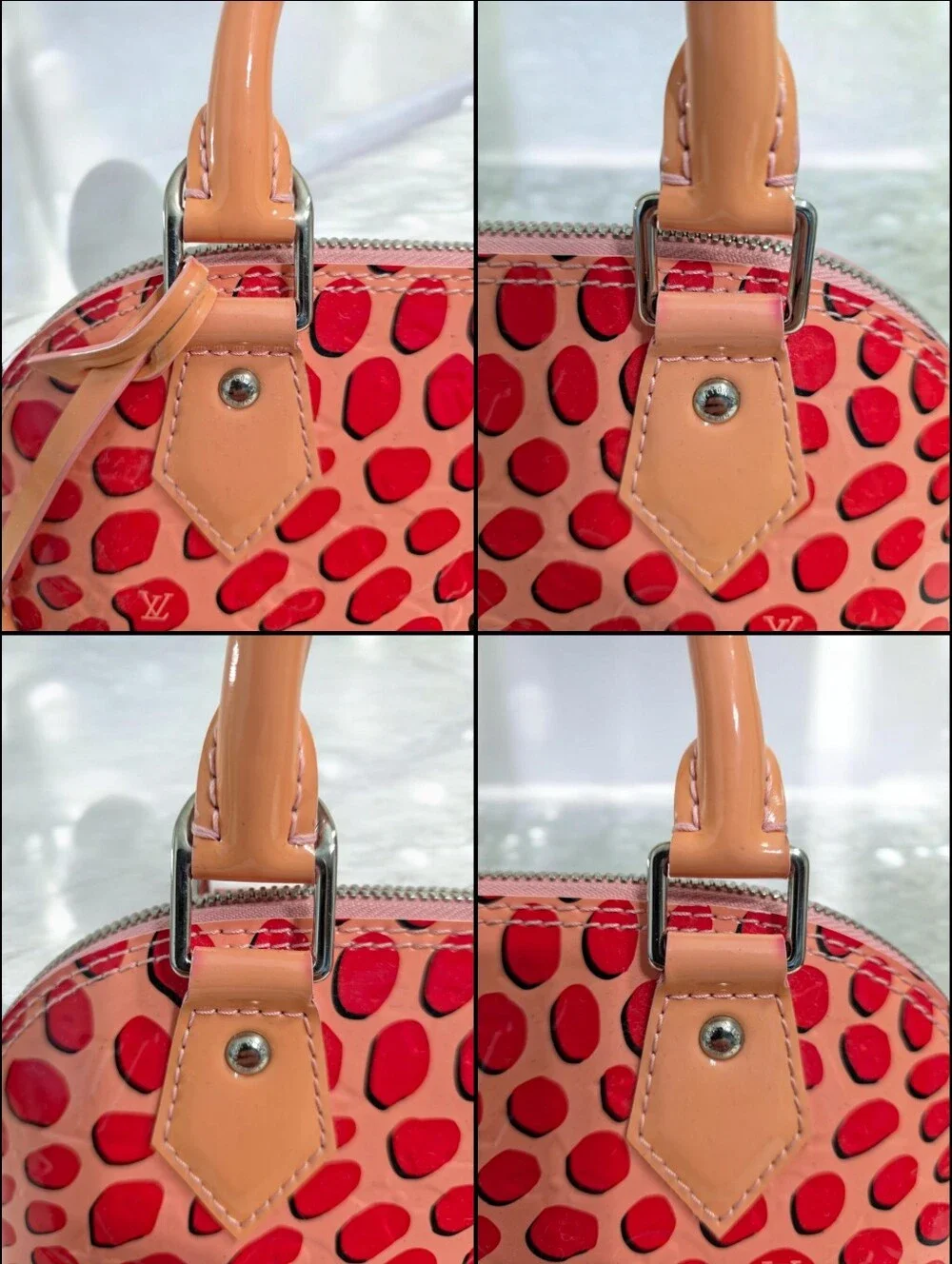 Louis Vuitton Limited Edition Alma BB Monogram Vernis Jungle Dot Crossbody Bag